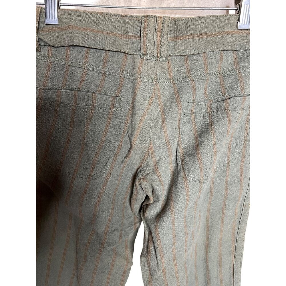 Ci Sono Women’s capris green orange cargo linen summer - Picture 7 of 10